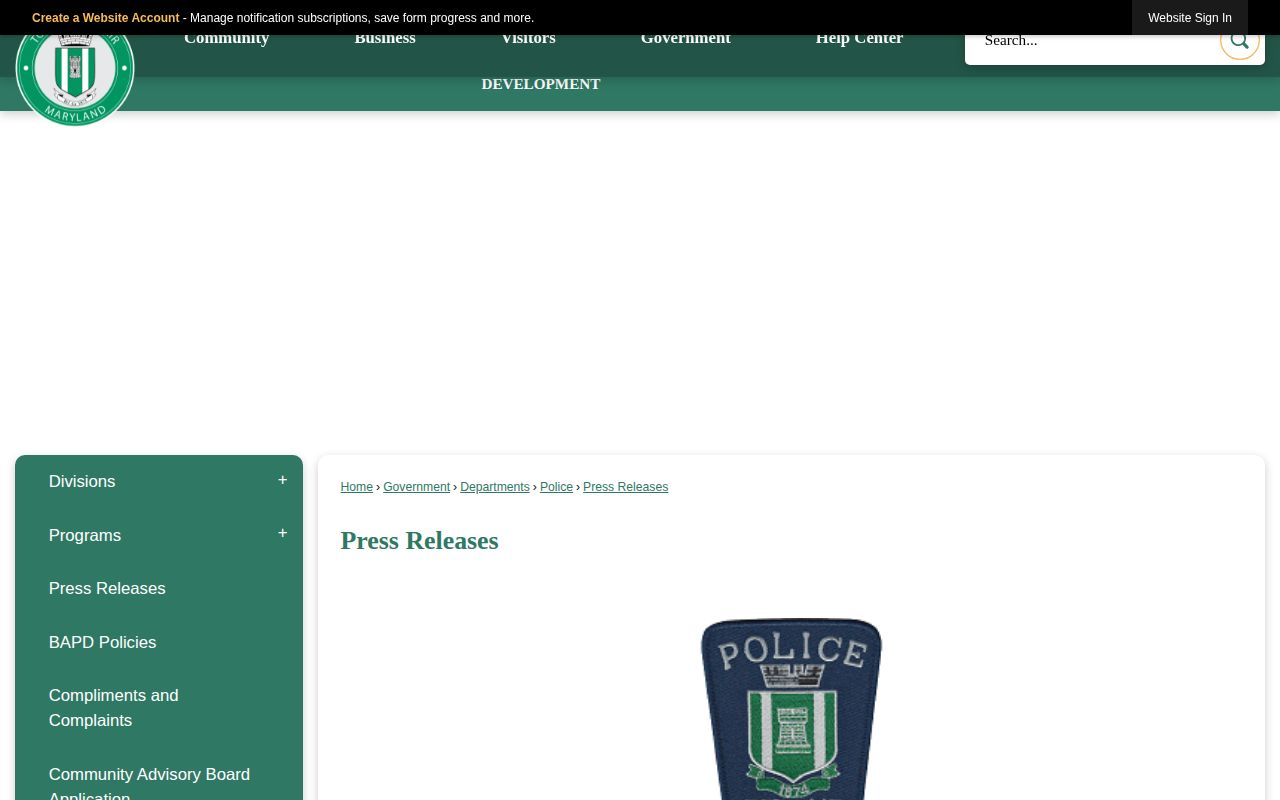Bel Air police recent arrest press release source